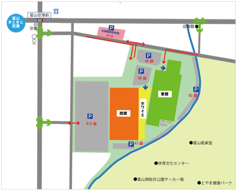 富山産業展示館テクノホール駐車場